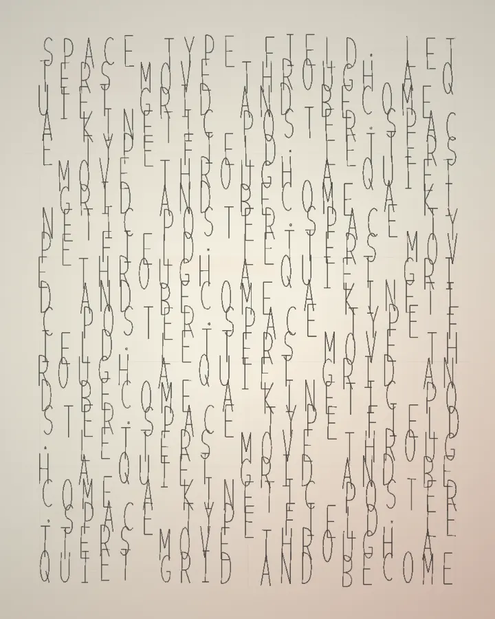 Kinetic Typography, generated from a blank canvas.