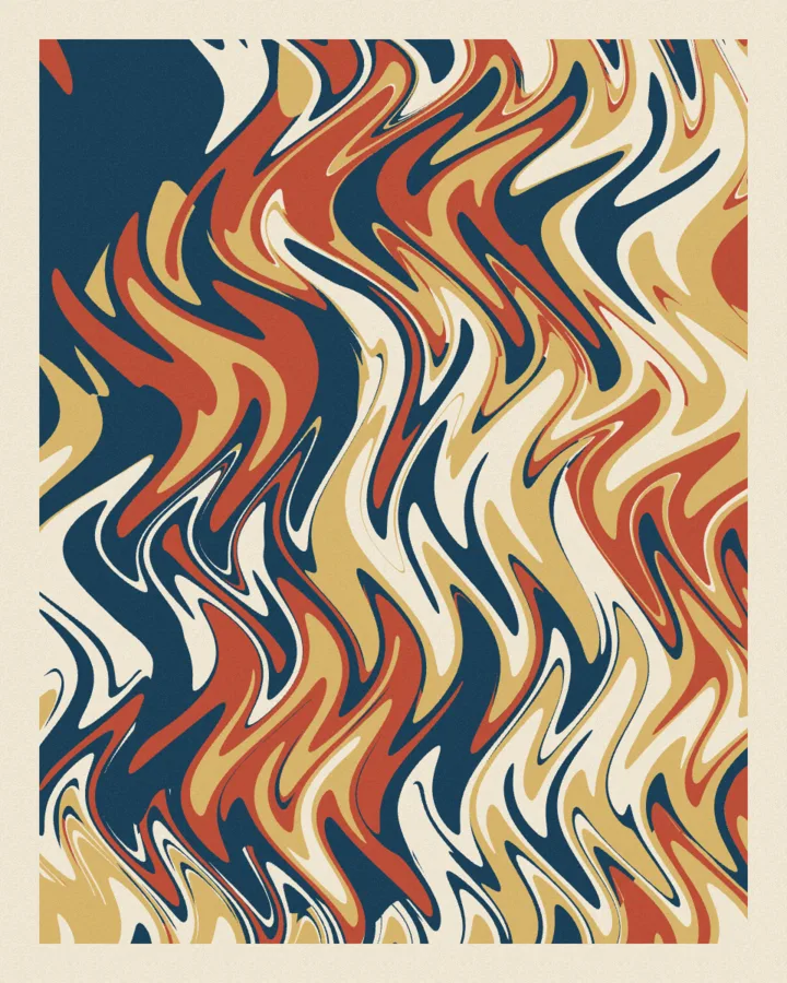 Paper Marbling result made from the bundled sample